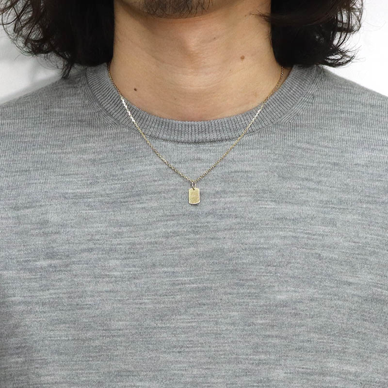 Suman Dhakhwa（スーマンダックワ） 10K YG Small Sandblast Dog Tag