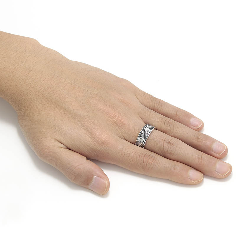 Suman Dhakhwa（スーマンダックワ） Leaf Carving Flat Ring（リーフ