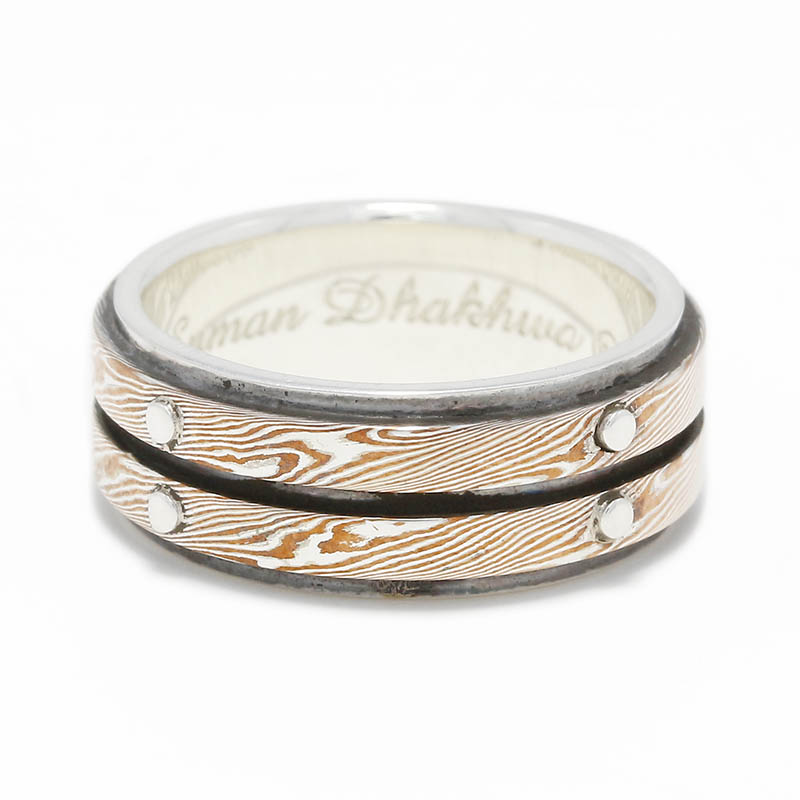 Suman Dhakhwa（スーマンダックワ） Mokume Rivet Ring（モクメ
