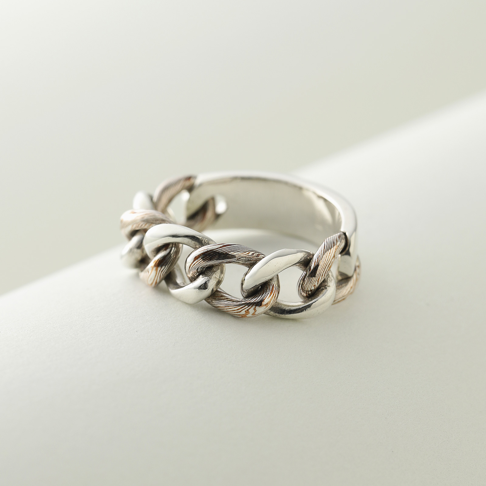 Suman Dhakhwa（スーマンダックワ） KIHEI Chain Ring MOKUME×Silver 