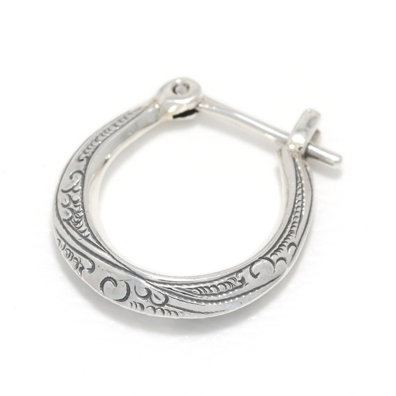 Carved Moon Hoop Pierce