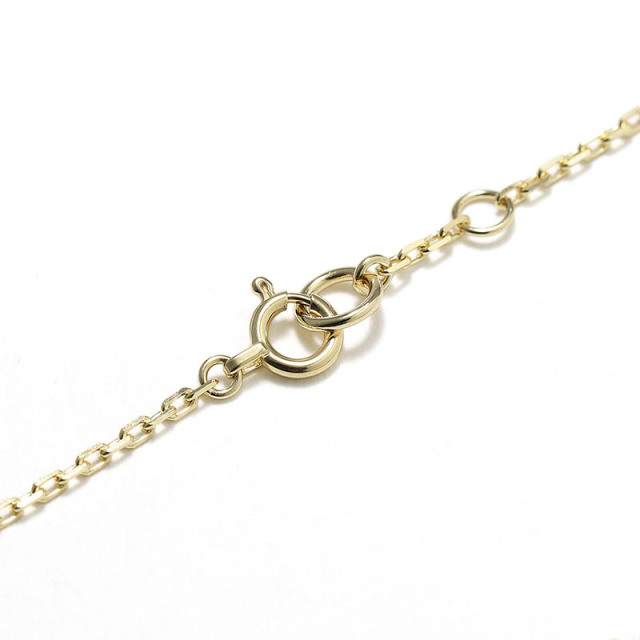 Logo Plate Anklet - Square - K18Yellow Gold