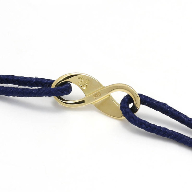 Infinity HOPE Cord Bracelet - K18Yellow Gold