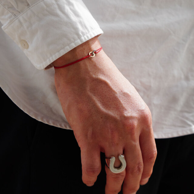 Double Ring Cord Bracelet