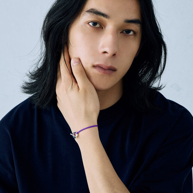 ラージホースシュートグルコードブレスレット - シルバー