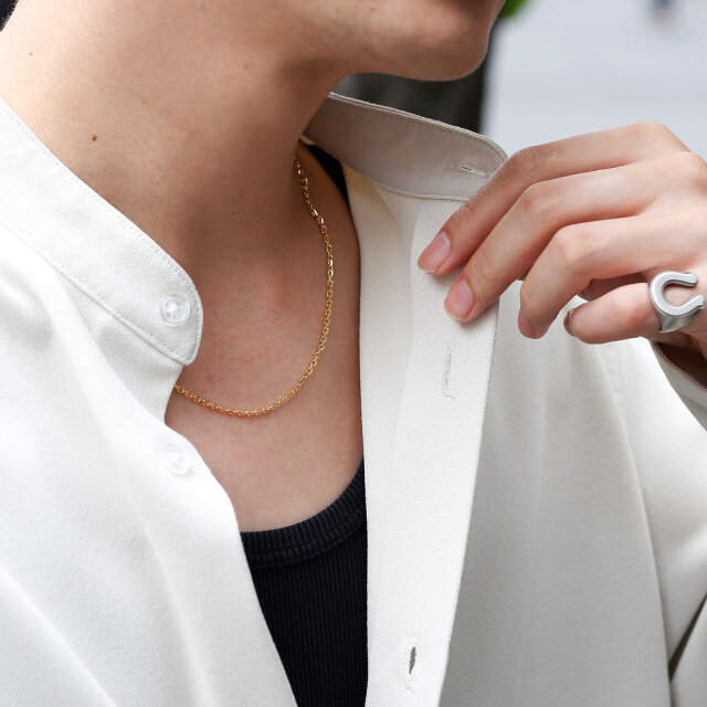 K18Gold 0.7 Square Chain