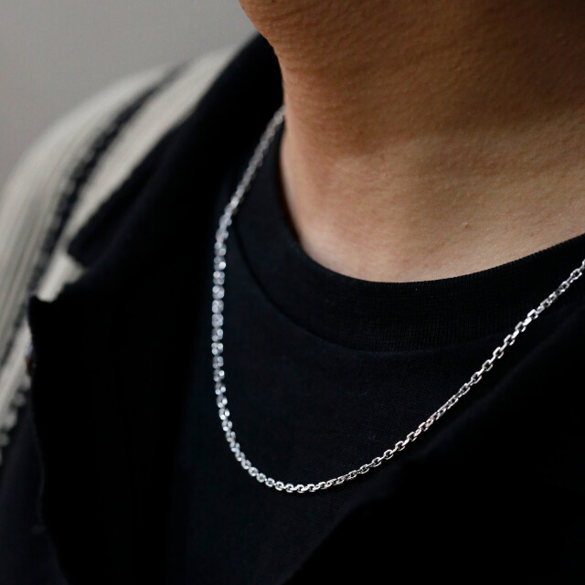 Silver Square Chain 2.0mm - Natural