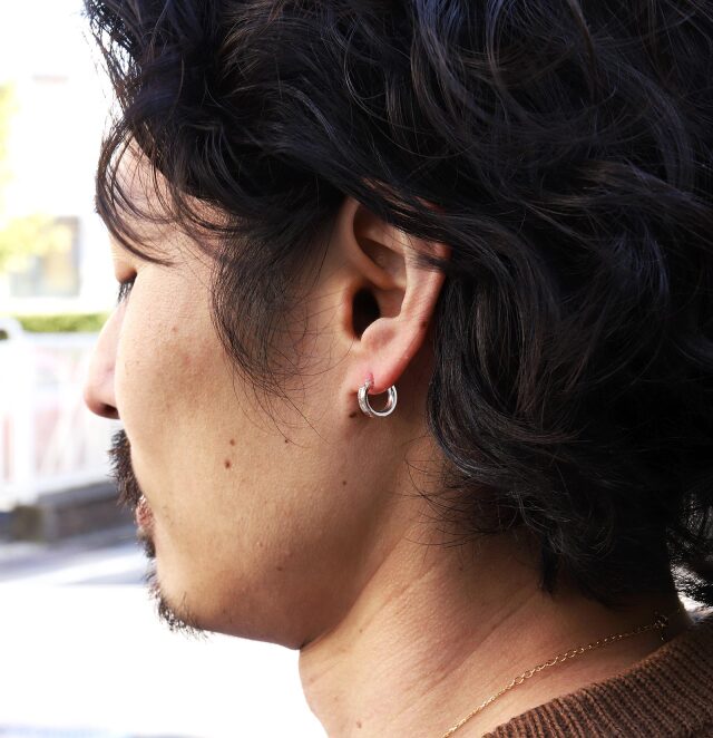 MOKUME Curvature Hoop Pierce