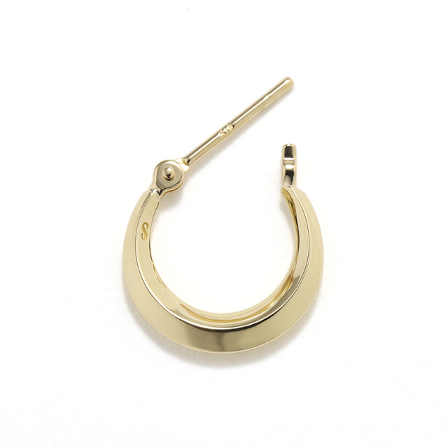 Moon Hoop Pierce - S - K18Yellow Gold