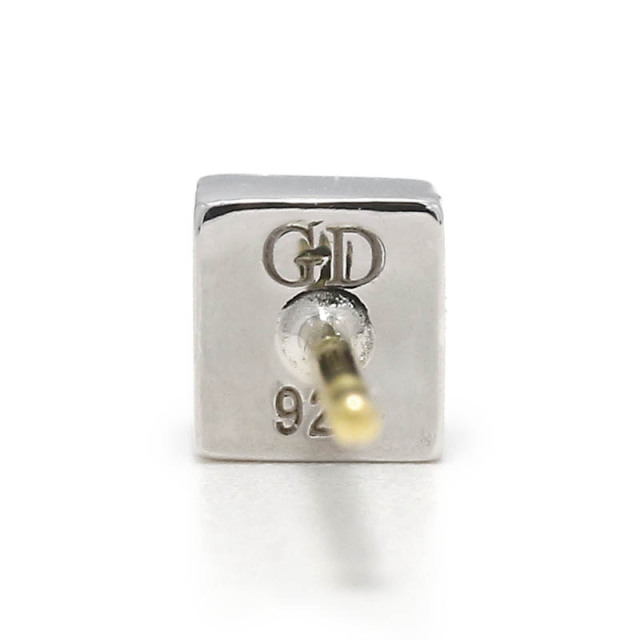 CUBE PIERCE - Silver w/CZ