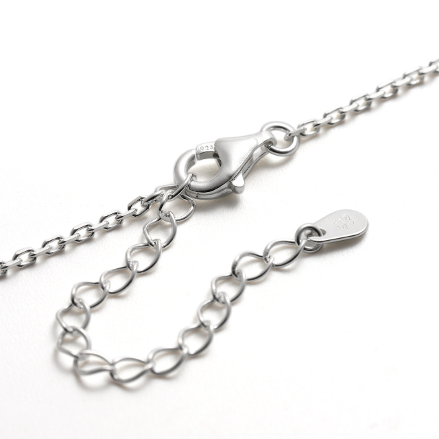 Small Gravity Cross Necklace - Silver w/CZ