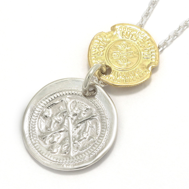 B.C. Coin Necklace / Hope Sun - Silver×K18Yellow Gold