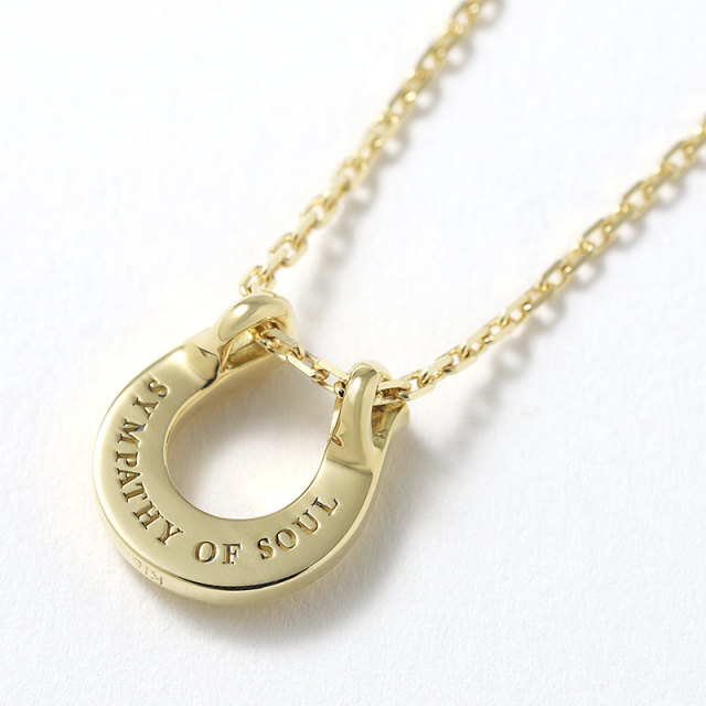 Ridge Horseshoe Necklace - K18Yellow Gold