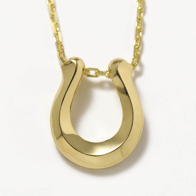 Ridge Horseshoe Necklace Large - K18Yellow Gold