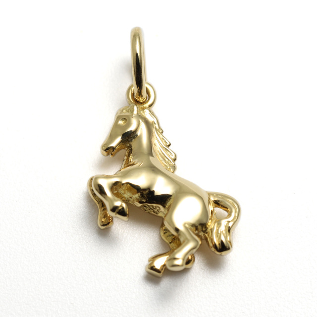 Small Horse Charm - K18Yellow Gold