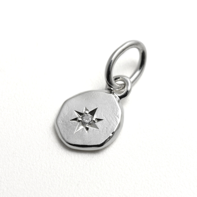 Glory Charm w/Diamond - Silver