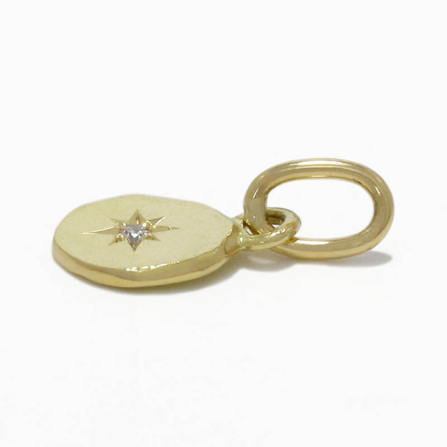 Glory Charm w/Diamond - K18Yellow Gold