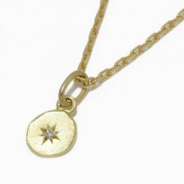 Glory Charm w/Diamond - K18Yellow Gold