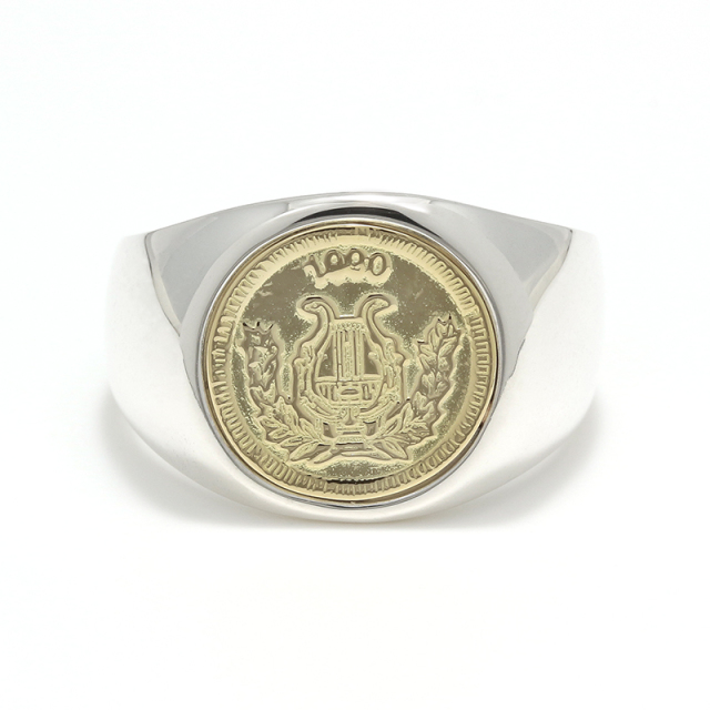 Classic Coin Ring / Good Luck - Silver×K18Yellow Gold