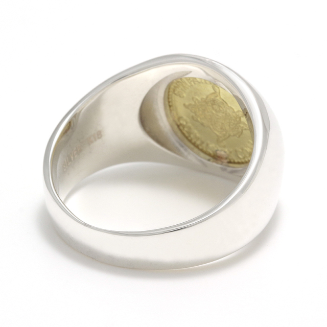 Classic Coin Ring / Good Luck - Silver×K18Yellow Gold