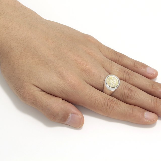 Classic Coin Ring / Good Luck - Silver×K18Yellow Gold