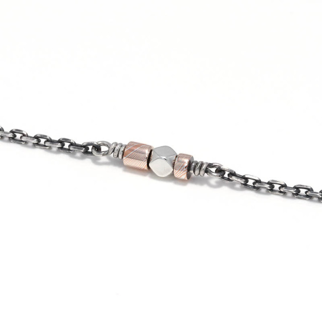 MOKUME Slice Beads Chain Anklet