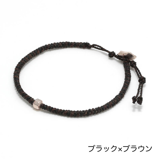 Octagon Cord Bracelet w/Bead Single