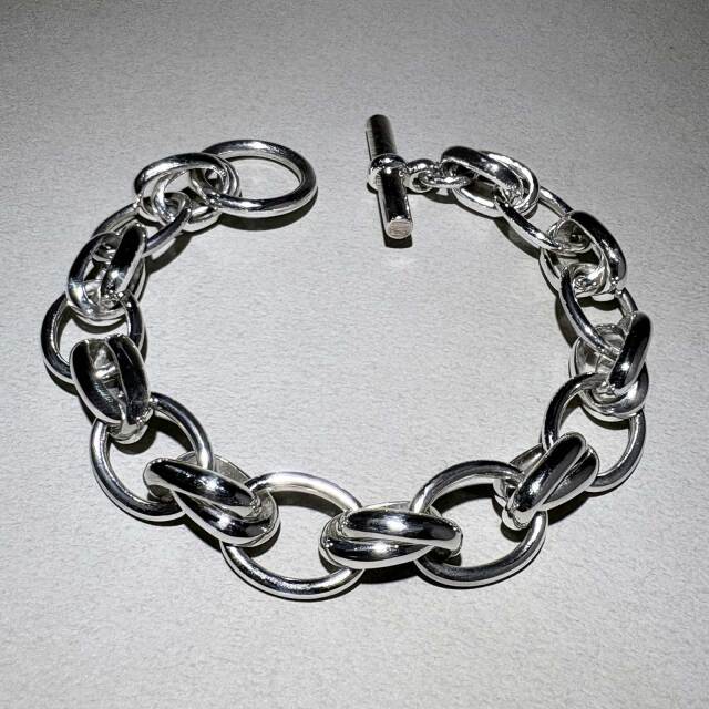 Lg. W Ring Bracelet / MOKUME T-Bar