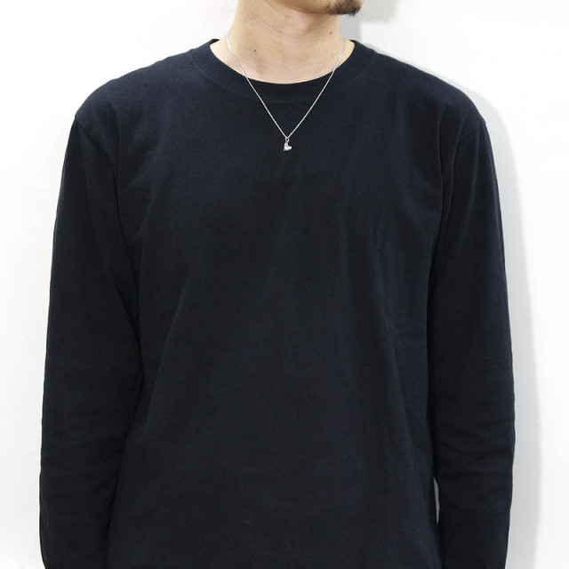 Smooth Heart Charm Necklace / All Silver