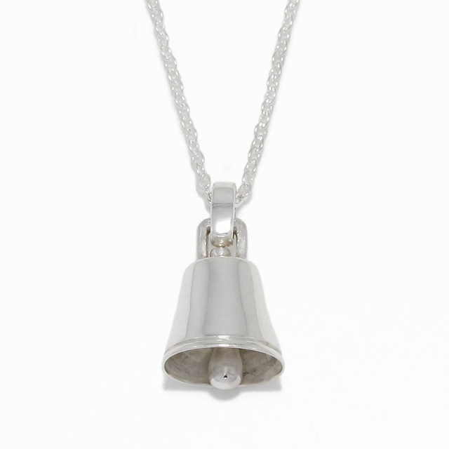 Lucky Bell Charm Necklace / Silver