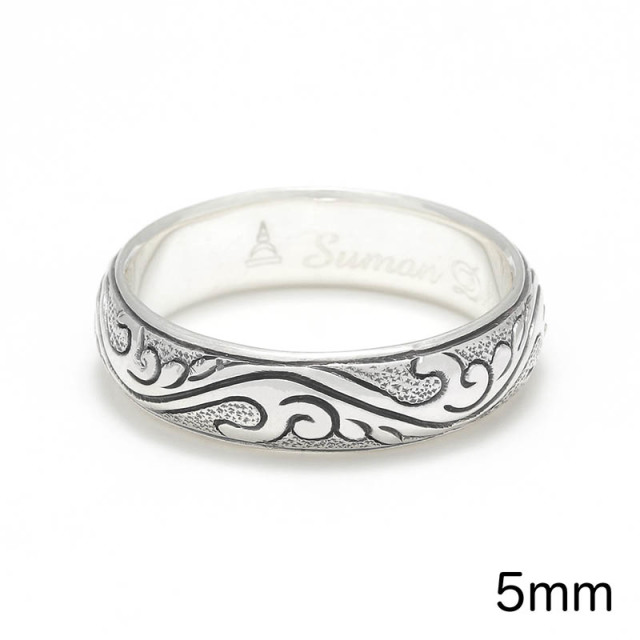 Leaf Carving Round Ring