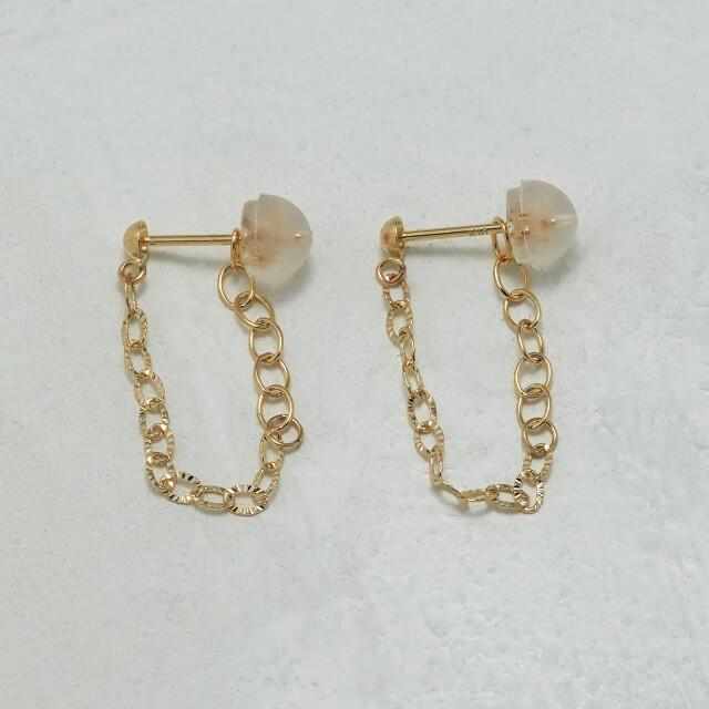 ペタルチェーンフープピアス - ファセット