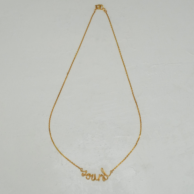 ワイヤーネックレス - サウンド - ゴールドプレート