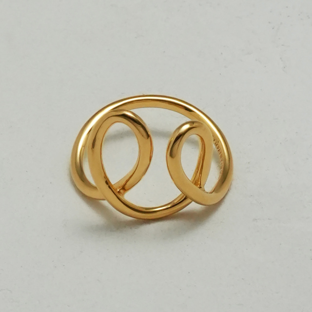 ワイヤーリング - ラビット：ゴールドプレート