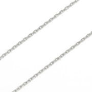 Silver Square Cable Chain 1.6mm