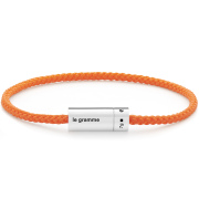 7g polished orange nato cable bracelet