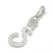 Crown Initial Pendant - Silver