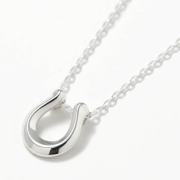 Ridge Horseshoe Necklace Large - Silver