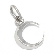 Small Moon Charm - Silver