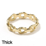 Horseshoe Link Ring - K18Yellow Gold
