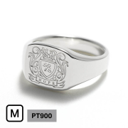 Medium Signet Ring - Platinum