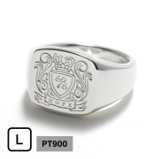 Large Signet Ring - Platinum