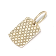 Small Snake Pattern Dog Tag - K10Yellow Gold