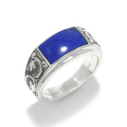 Suman Dhakhwa（スーマンダックワ） Carved Signet Ring w/Petrified