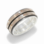 Mokume Rivet Ring