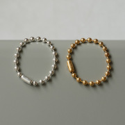 【納期 1ヶ月】シックボールチェーンブレスレット - シルバー　SYMPATHY OF SOUL Style（シンパシーオブソウルスタイル)