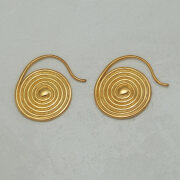 ワールプールフープピアス - ゴールドプレート