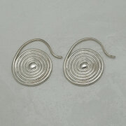 ワールプールフープピアス - シルバー