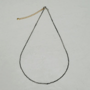 K10パーシャルシルバーチェーンネックレス - オキシダイズド