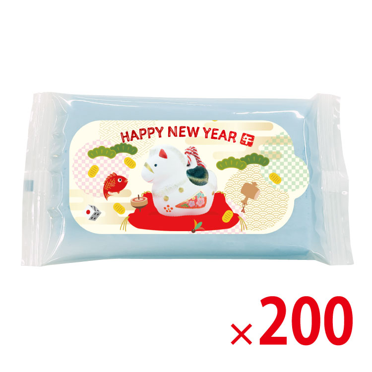 【送料無料（北海道・沖縄除く）】干支カラーウェットティッシュ8枚入 200個セット<dh-27190>